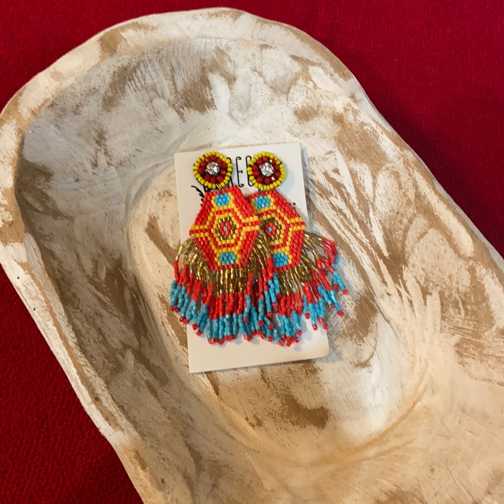 Reb*L Creative beaded earrings new never worn
